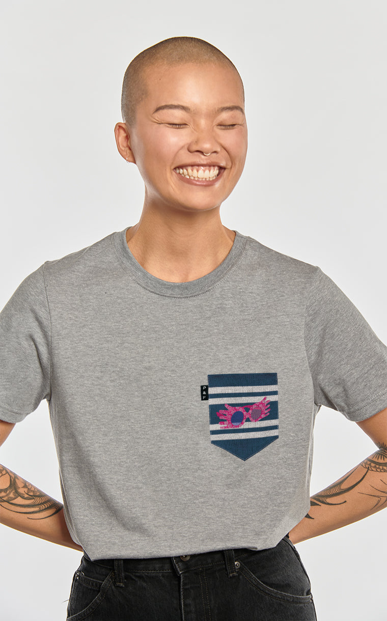 T-shirt coupe Boyfriend à poche pour femme avec poche Mets tes LUNAttes ^ 