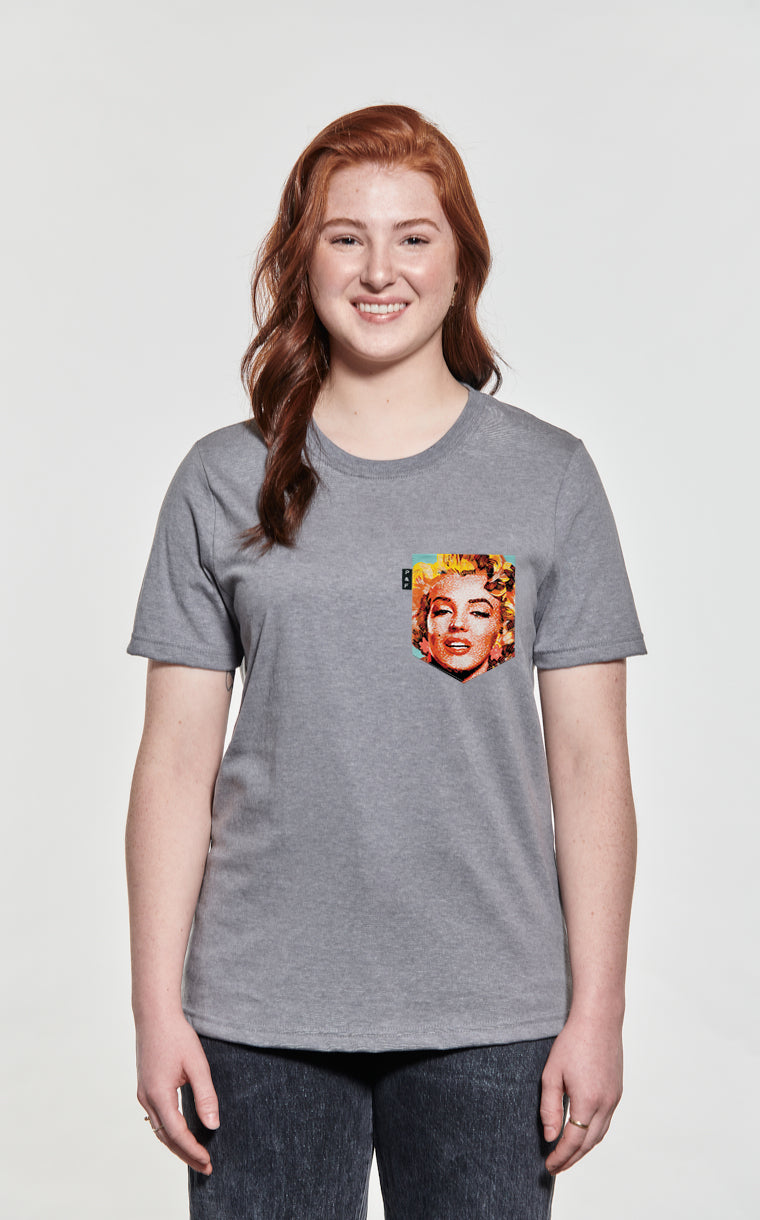 T-shirt coupe Boyfriend à poche Tout le monde aime Marilyn