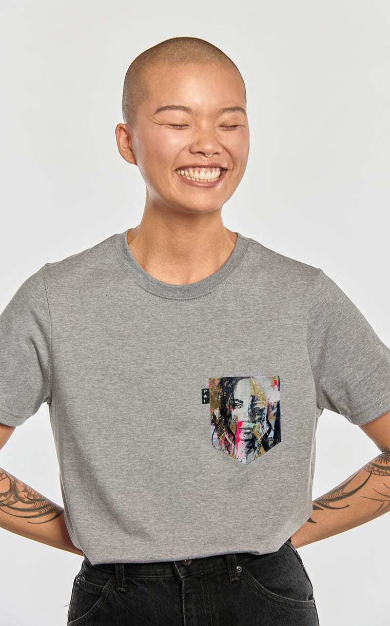 T-shirt coupe Boyfriend à poche pour femme avec poche Wildside ^ 