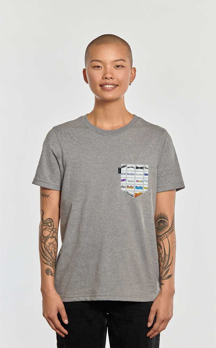 T-shirt coupe Boyfriend à poche Word Art Battle