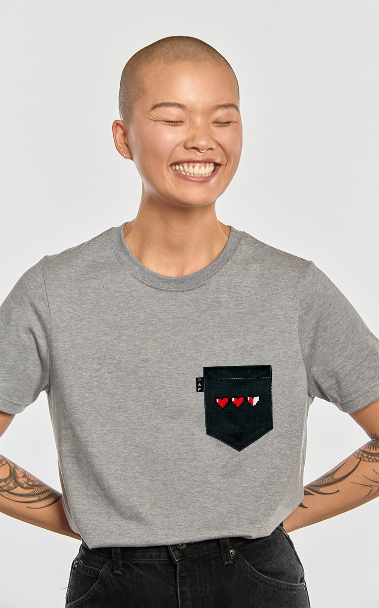 Boyfriend cut t-shirt with pocket Les zel da mode