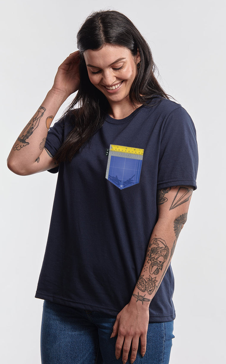 Boyfriend Fit T-Shirt with 4 Inch Pocket Strong