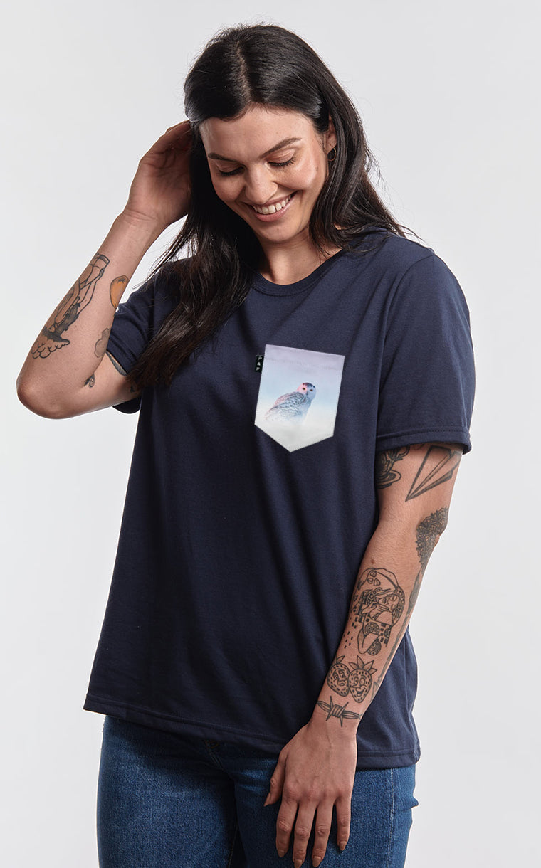 T-shirt coupe Boyfriend à poche pour femme avec poche Craque tanuk ^ 