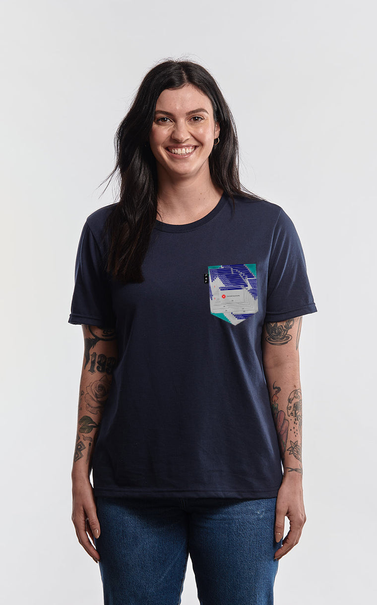 Boyfriend Fit T-Shirt with Pocket Ctrl+Alt+Del