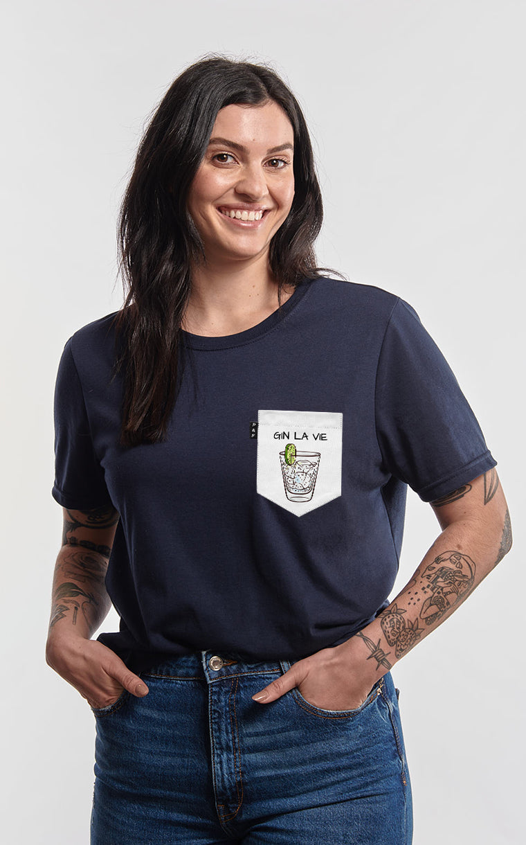 Boyfriend cut t-shirt with pocket Yvon make me thirsty