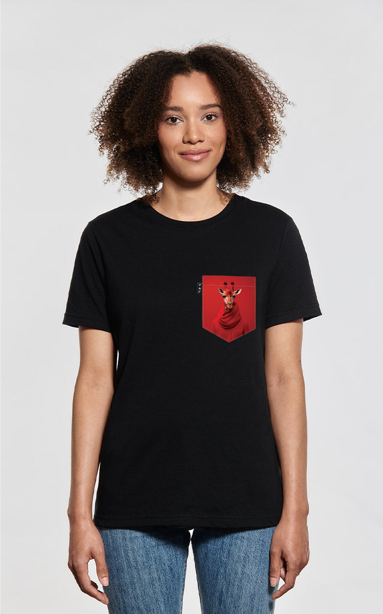 T-shirt coupe Boyfriend à poche pour femme avec poche Gorge-io Armani ^ 