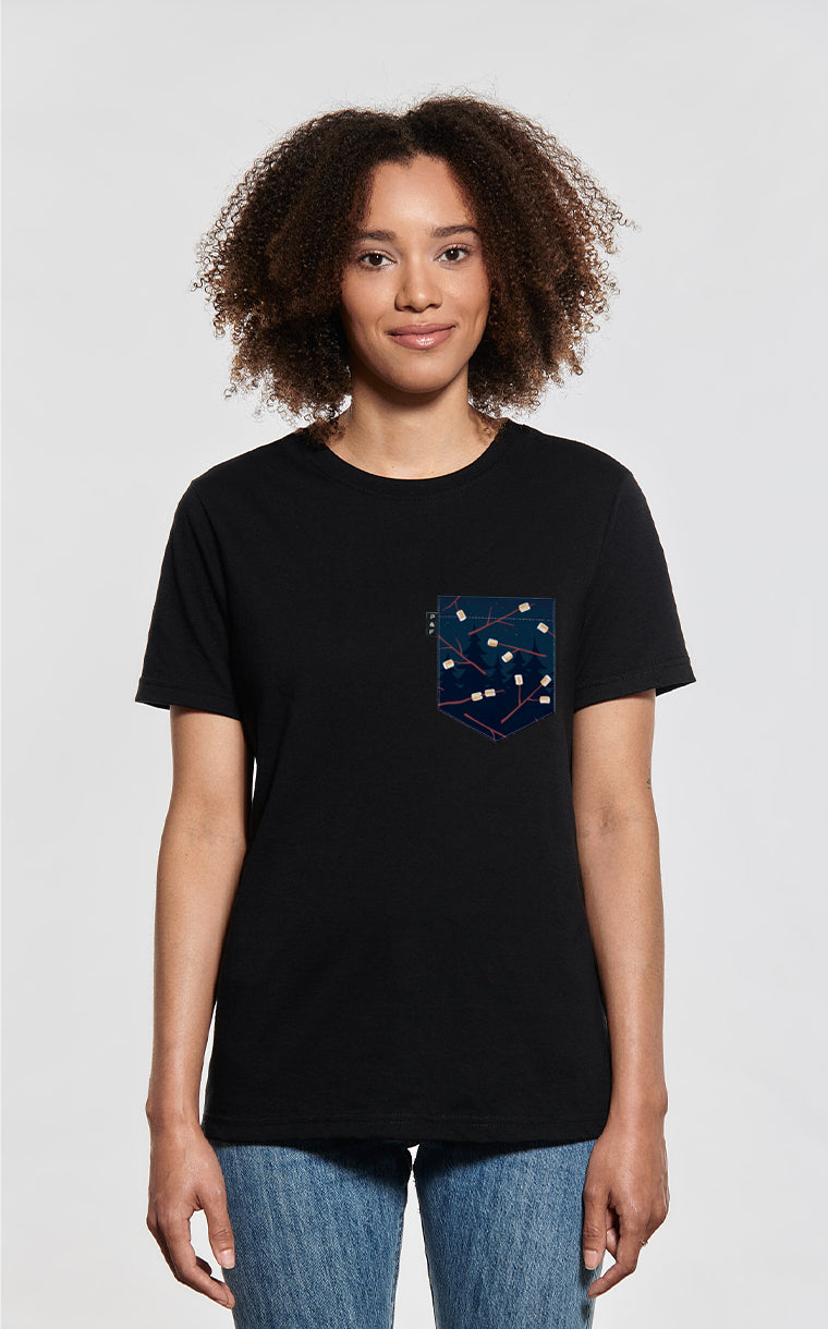 Marshmallow Grain Boyfriend Pocket T-Shirt