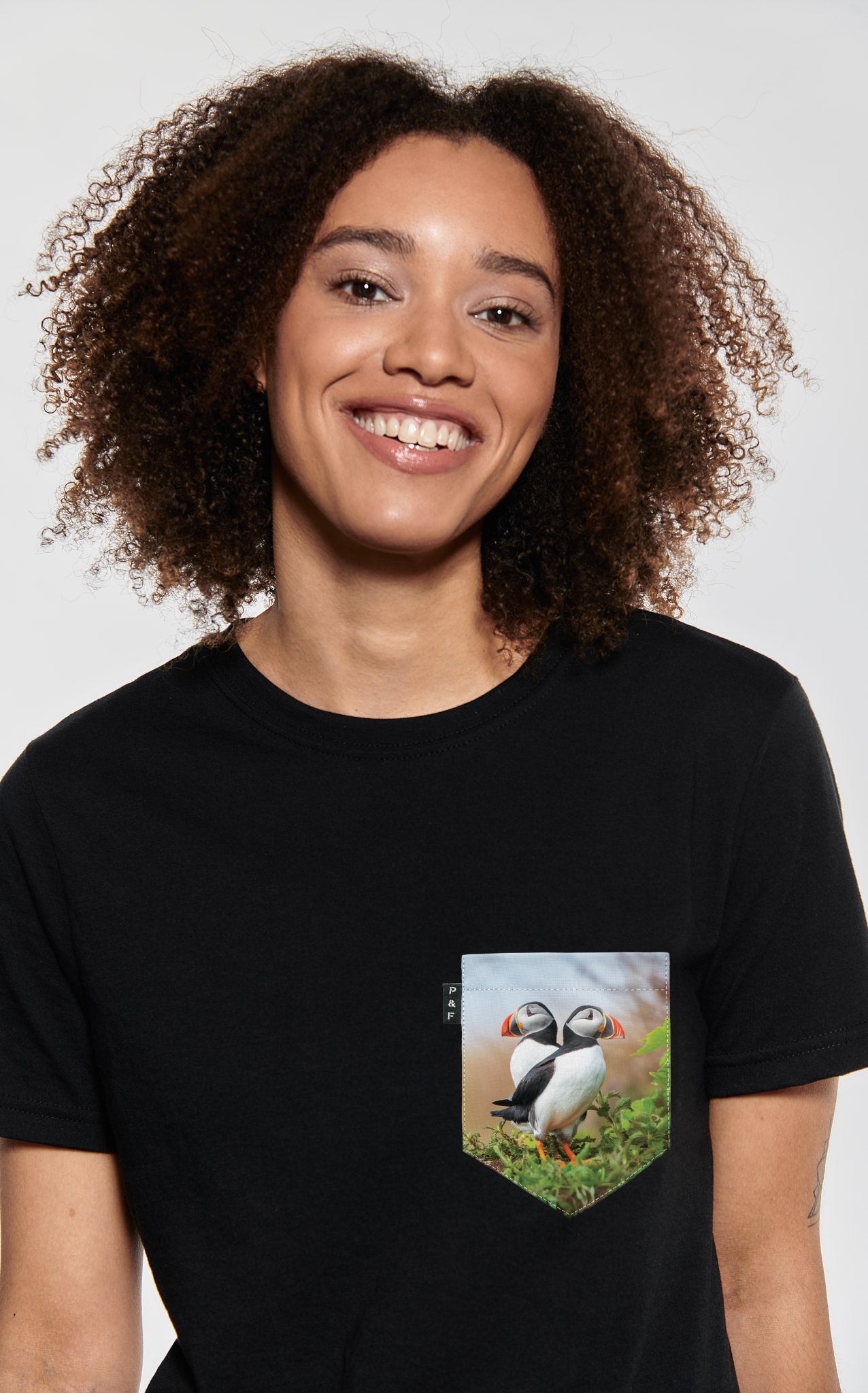 Hey Puffin-na Boyfriend Pocket T-Shirt