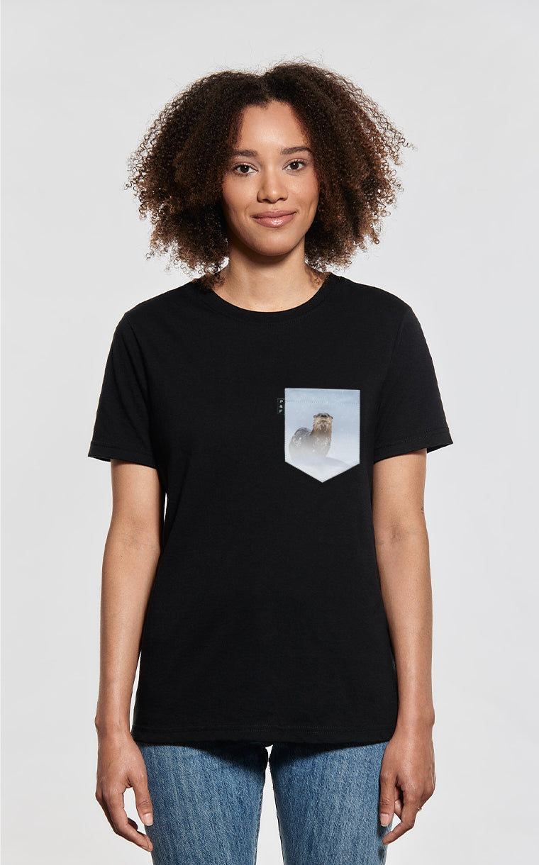 T-shirt coupe Boyfriend à poche Loutre and larry adjust