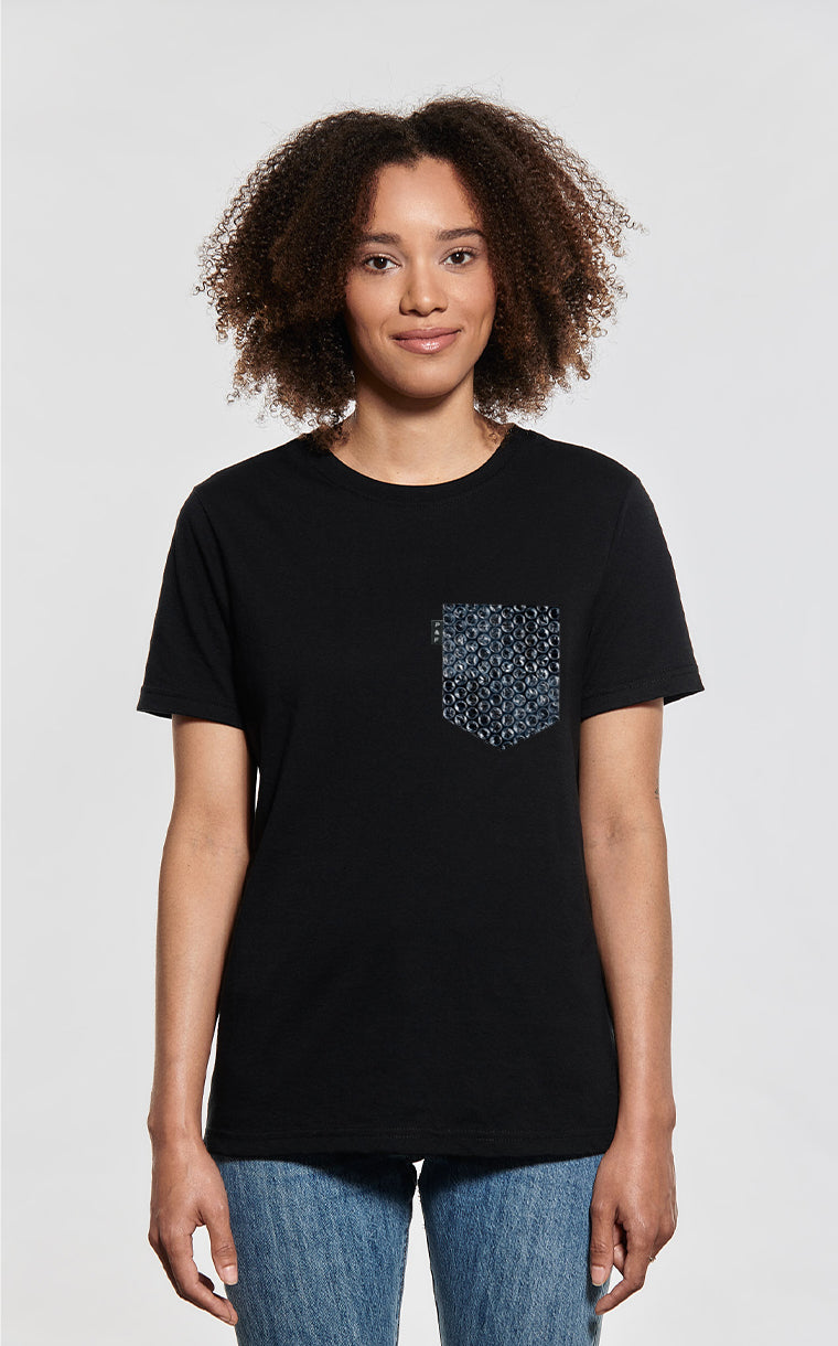 T-shirt coupe Boyfriend à poche pour femme avec poche Pape du Wrap ^ 