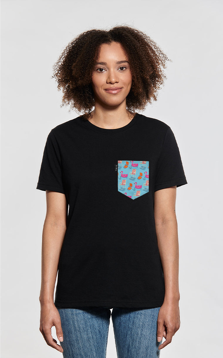 T-shirt coupe Boyfriend à poche pour femme avec poche Pierre-Yves McSwim ^ 