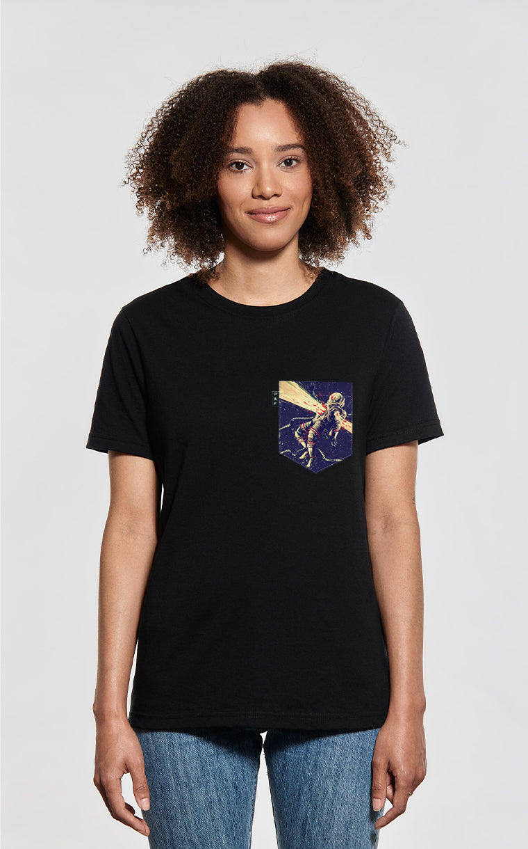 T-shirt coupe Boyfriend à poche Qu'espace