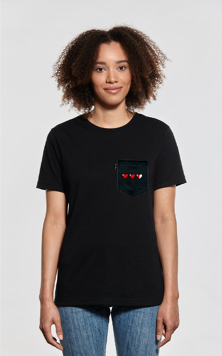 Boyfriend cut t-shirt with pocket Les zel da mode