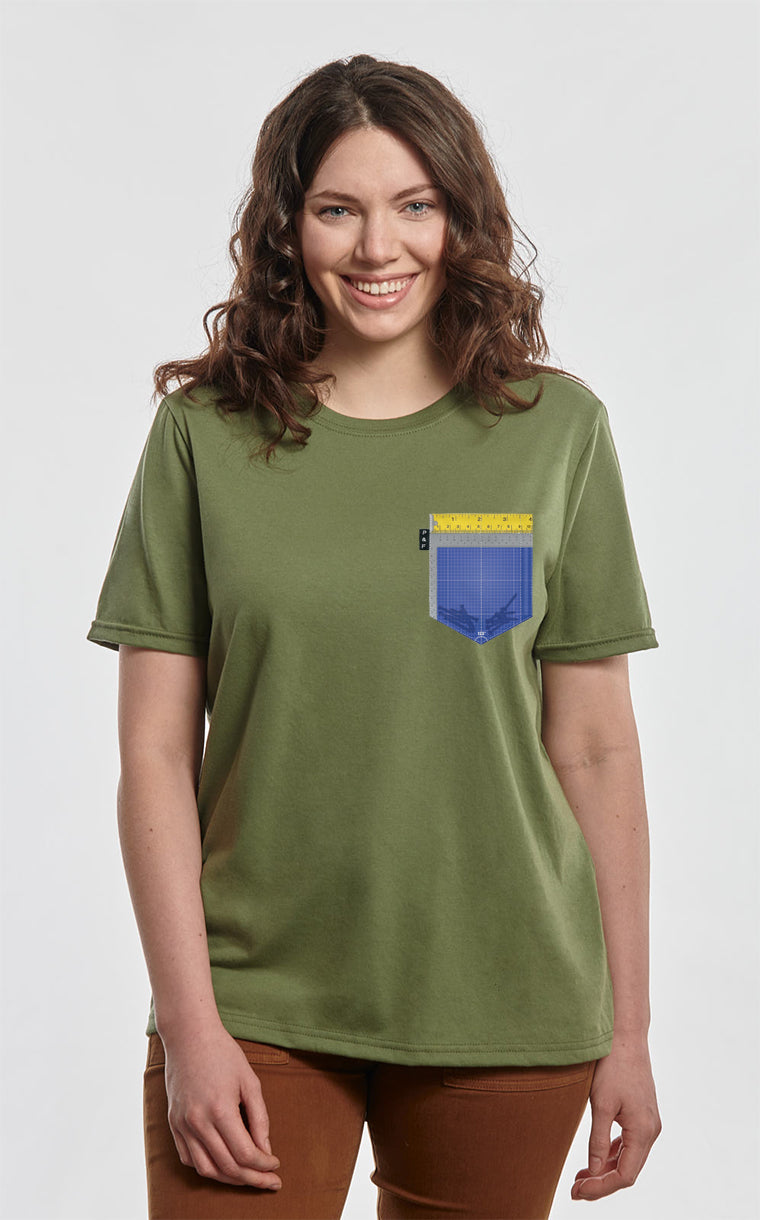 Boyfriend Fit T-Shirt with 4 Inch Pocket Strong