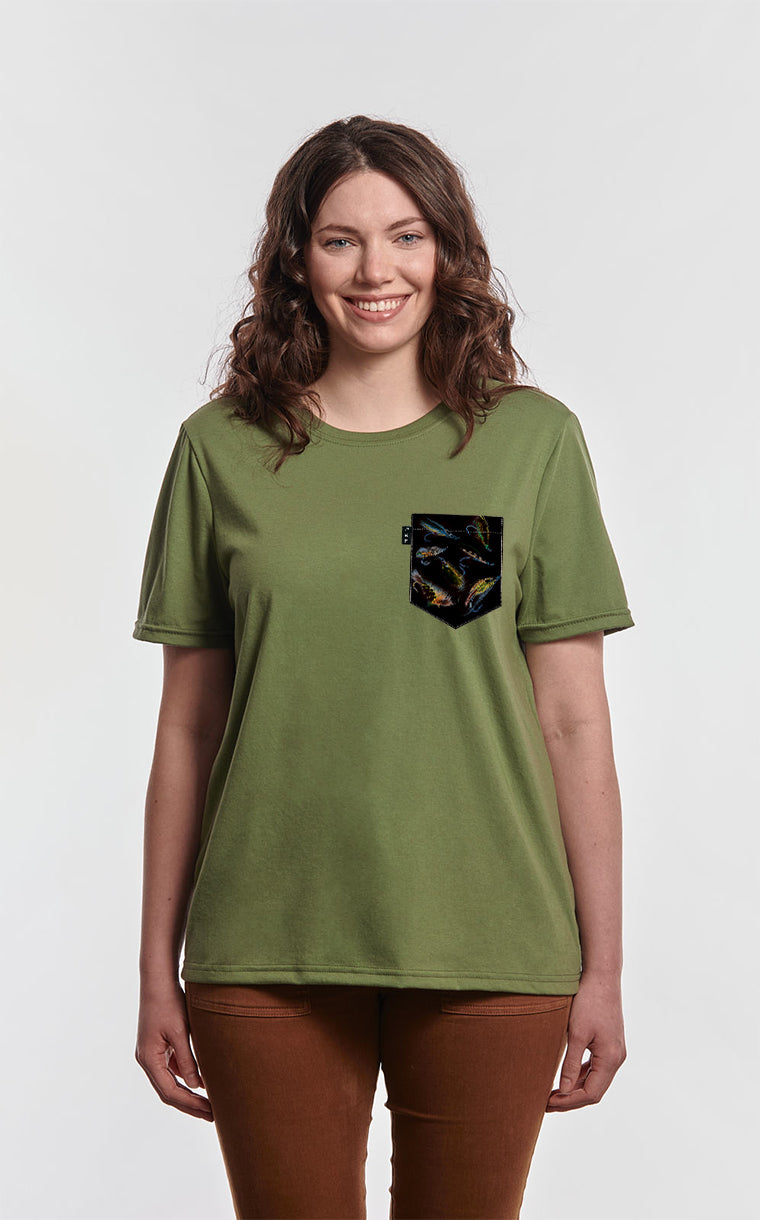 Boyfriend Fit Pocket T-Shirt Fly Water