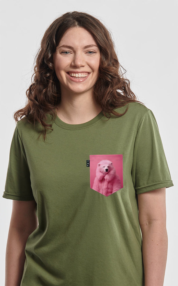 Polenciaga Bear Pocket Boyfriend T-Shirt