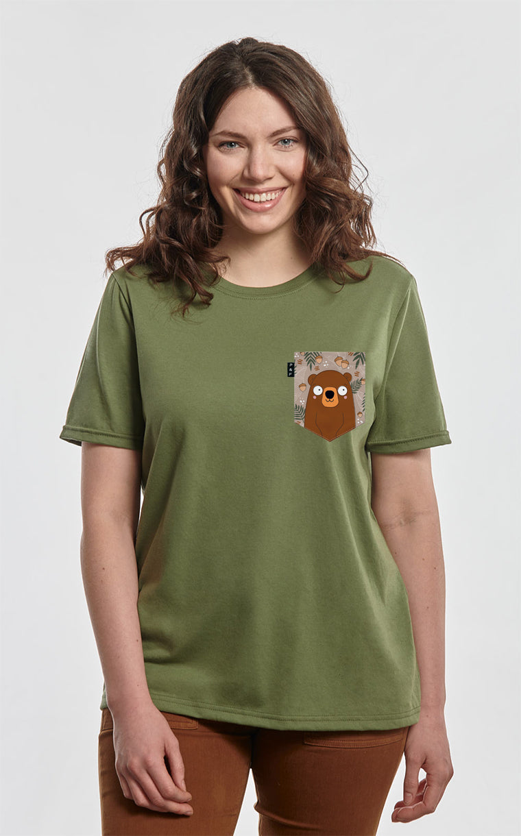 Winston Bear Pocket Boyfriend Fit T-Shirt