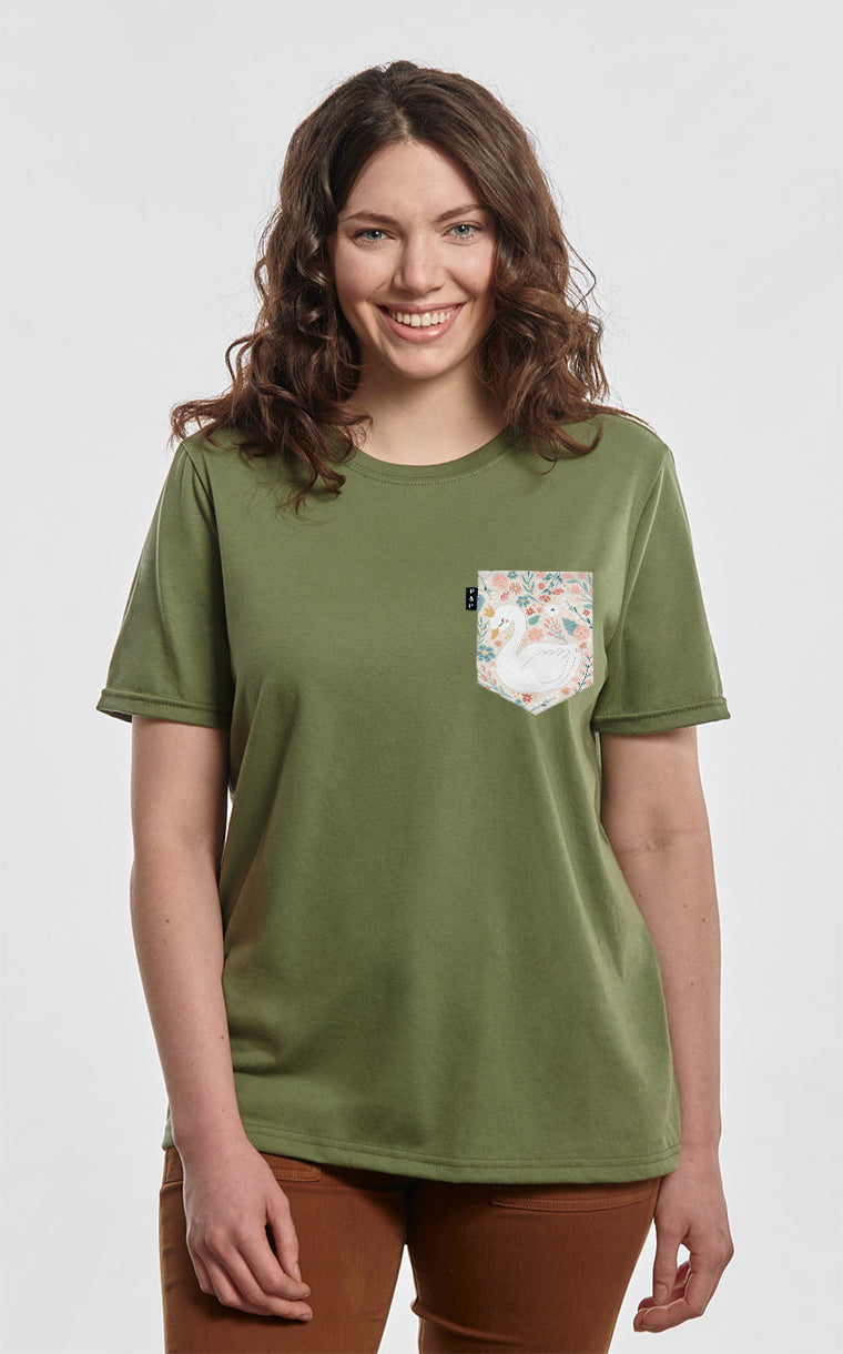 Sophia the Swan Boyfriend Pocket T-Shirt