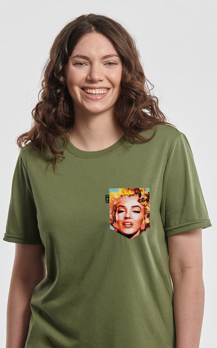 T-shirt coupe Boyfriend à poche Tout le monde aime Marilyn