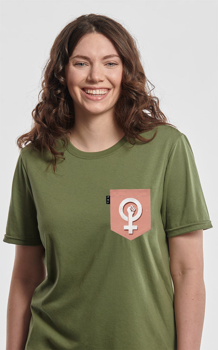 T-shirt coupe Boyfriend à poche Women's Power