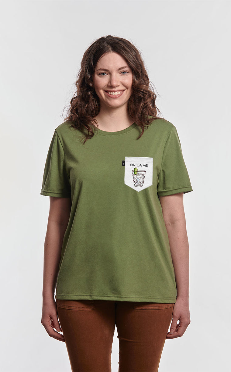 Boyfriend cut t-shirt with pocket Yvon make me thirsty