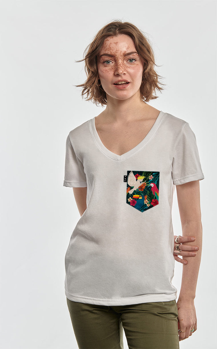 King Toucan-Khamon Pocket Semi-Fitted V-Neck