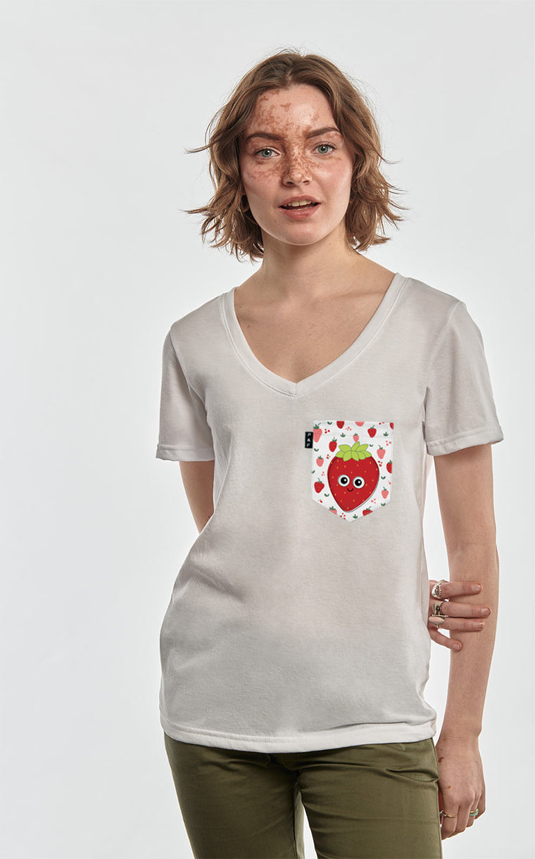 Marie-Antoinette la Fraise Semi-Fitted V-Neck with Pocket