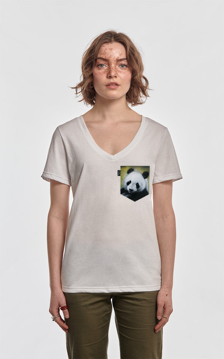 Replay Panda Pocket Semi-Fitted V-Neck