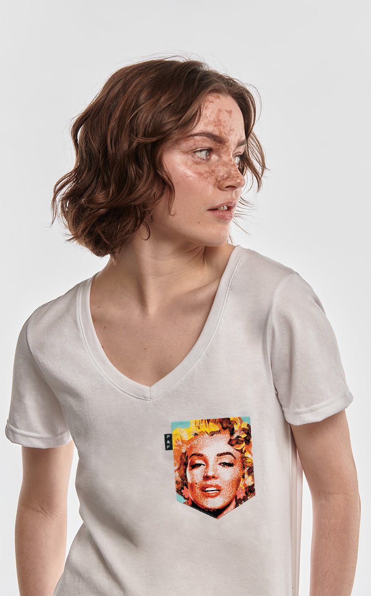 Everybody Loves Marilyn Semi-Fitted V-Neck with Pocket