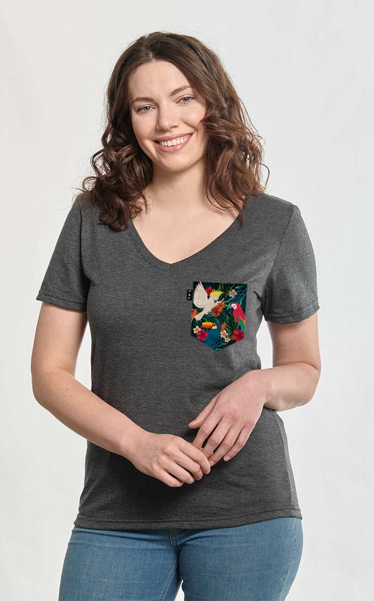 King Toucan-Khamon Pocket Semi-Fitted V-Neck