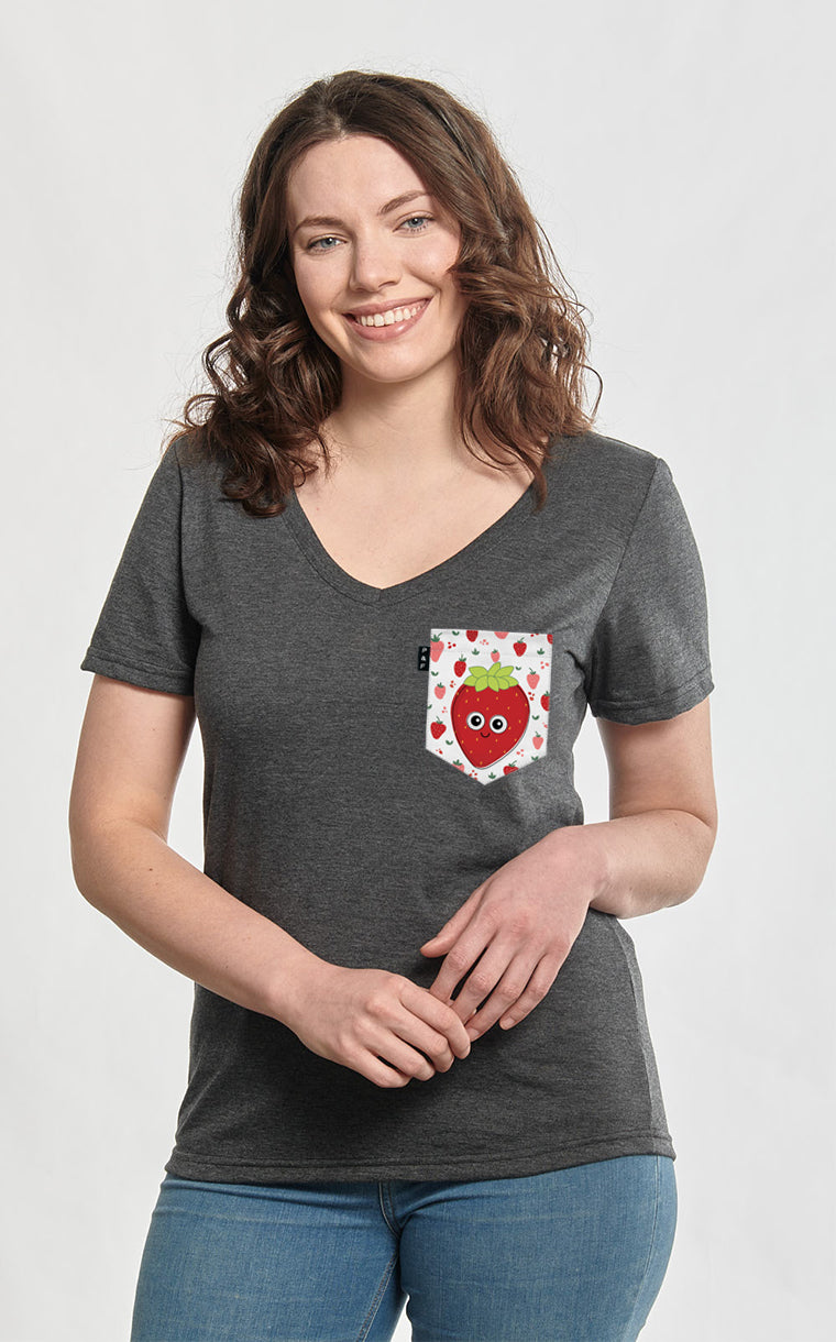 Marie-Antoinette la Fraise Semi-Fitted V-Neck with Pocket