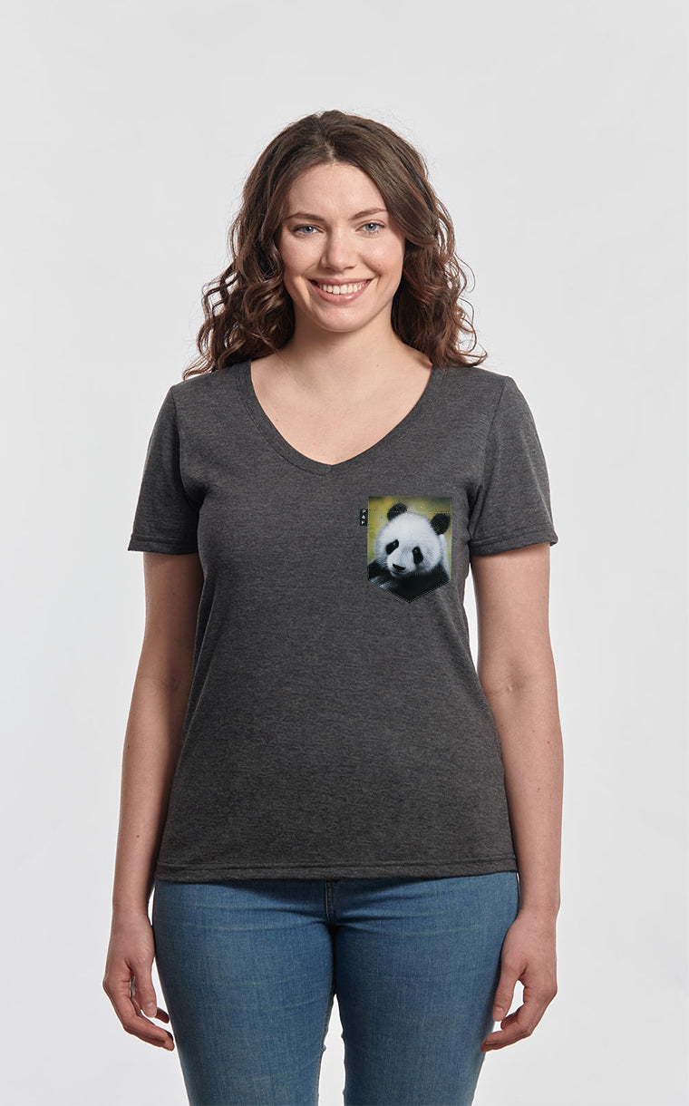 Replay Panda Pocket Semi-Fitted V-Neck