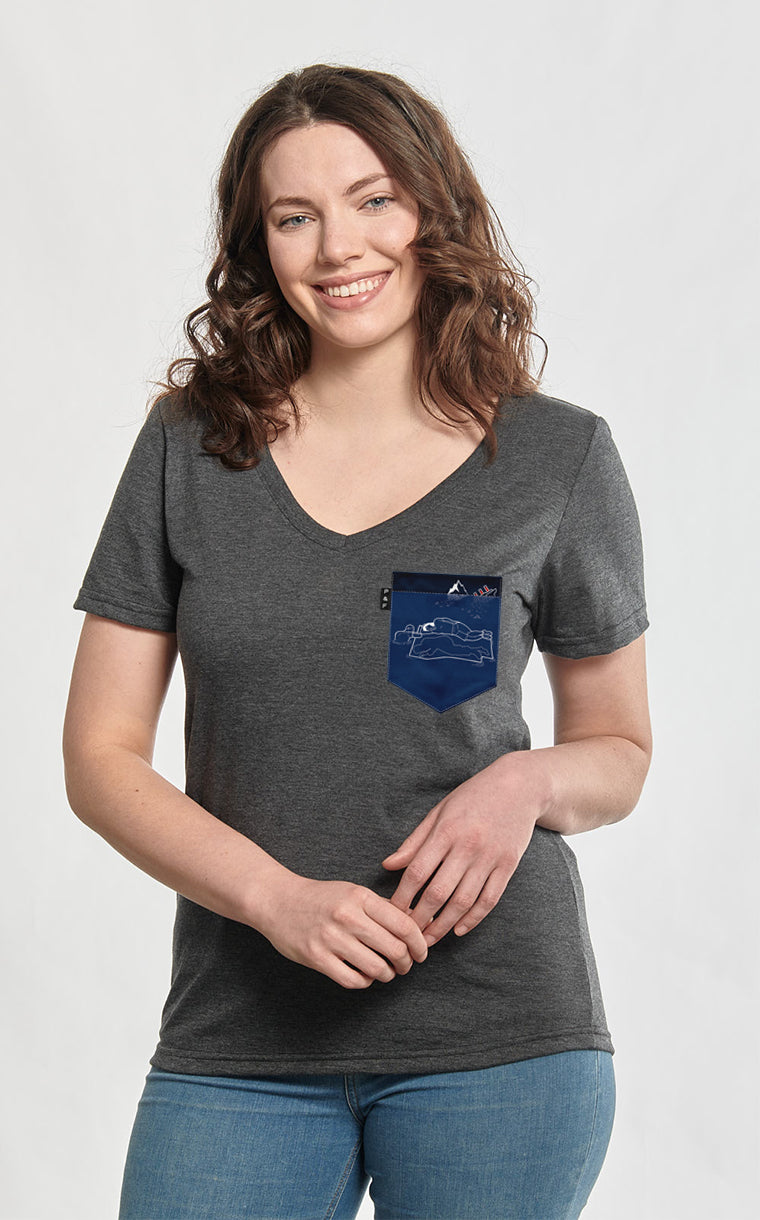 Ship Happens Pocket Semi-Fitted V-Neck