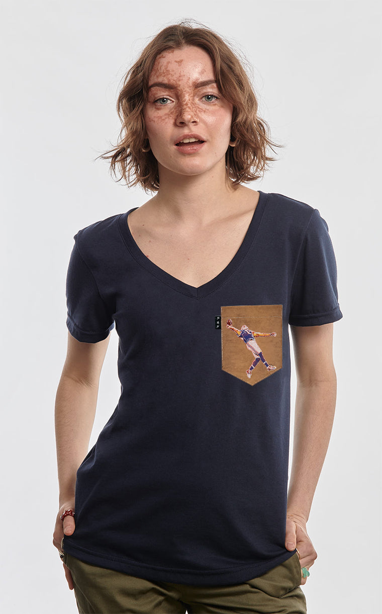 Semi-Fitted V-Neck with Pocket Catch 'Em All