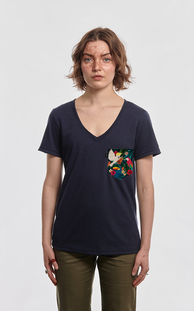 King Toucan-Khamon Pocket Semi-Fitted V-Neck