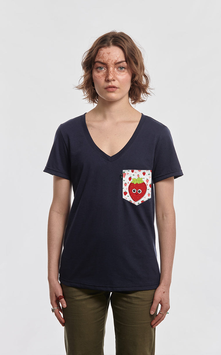 Marie-Antoinette la Fraise Semi-Fitted V-Neck with Pocket