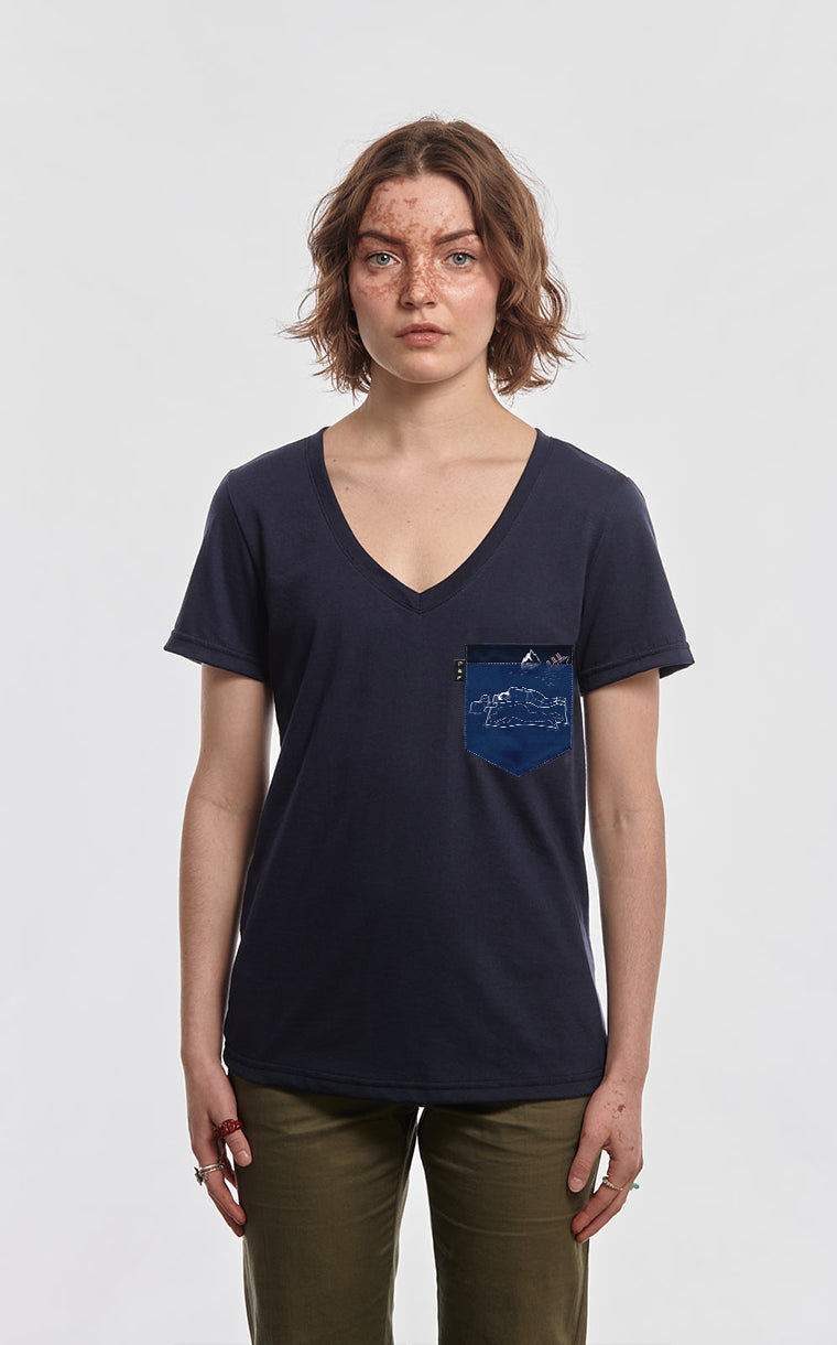 Ship Happens Pocket Semi-Fitted V-Neck