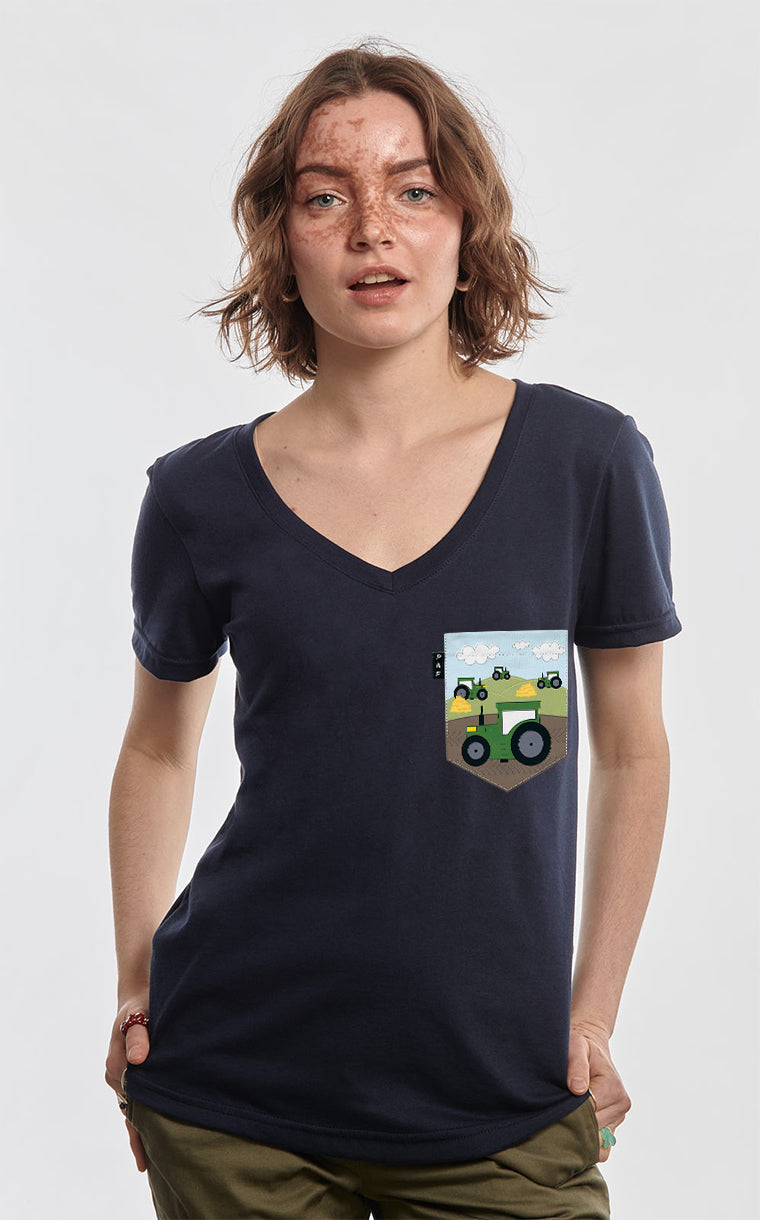 Misteur Tracteur Semi-Fitted V-Neck Pocket