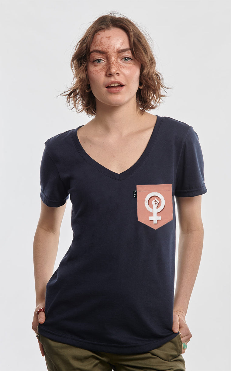 Women's Power Semi-Fitted V-Neck with Pocket