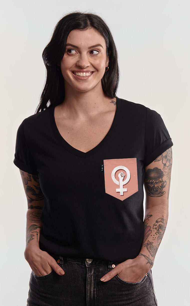 Women's Power Semi-Fitted V-Neck with Pocket