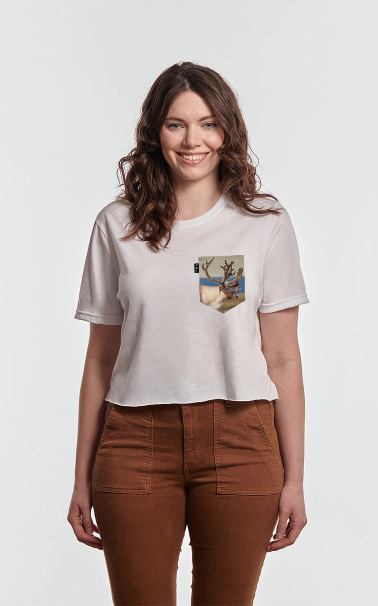 T-shirt « crop top » à poche pour femme avec poche Trente Sous ^ 