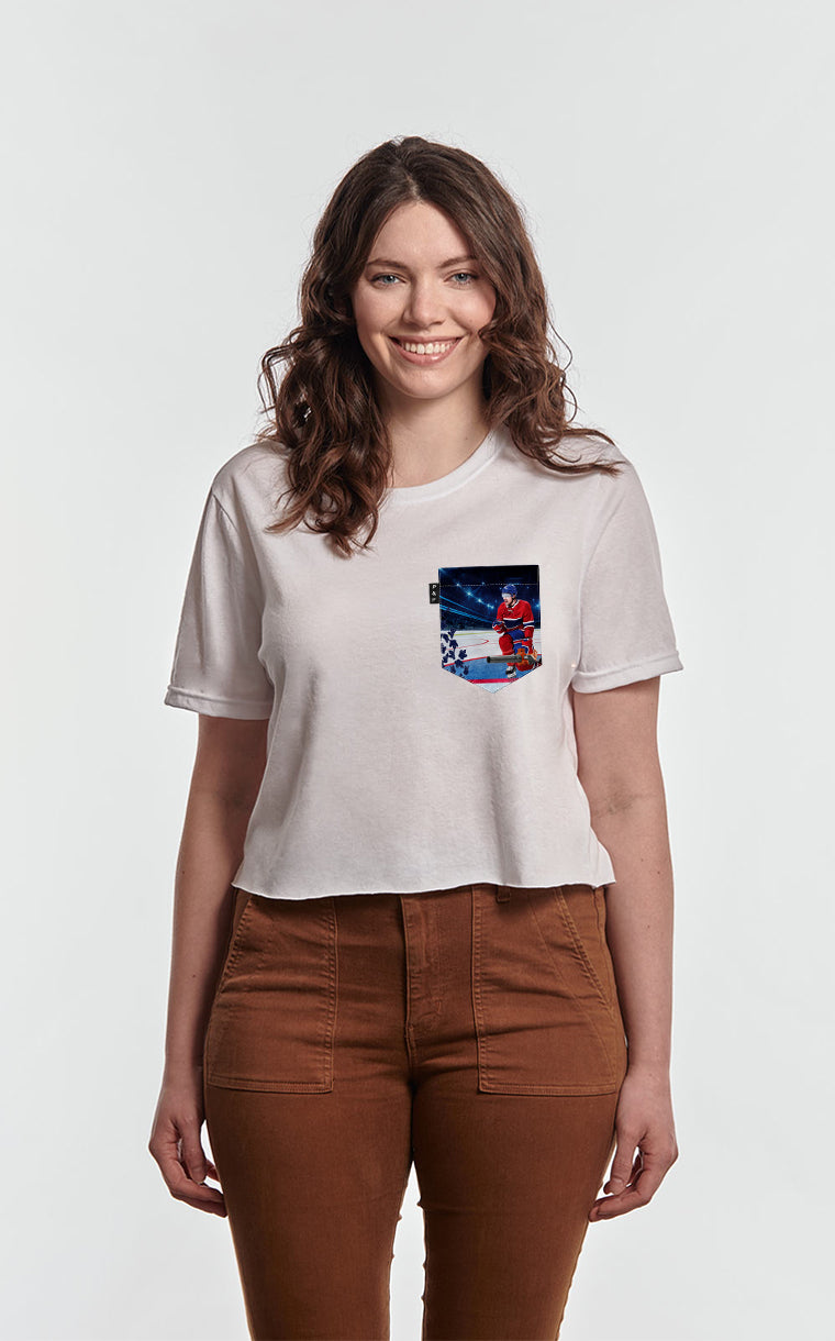 LEAFort A-pocket crop top T-shirt