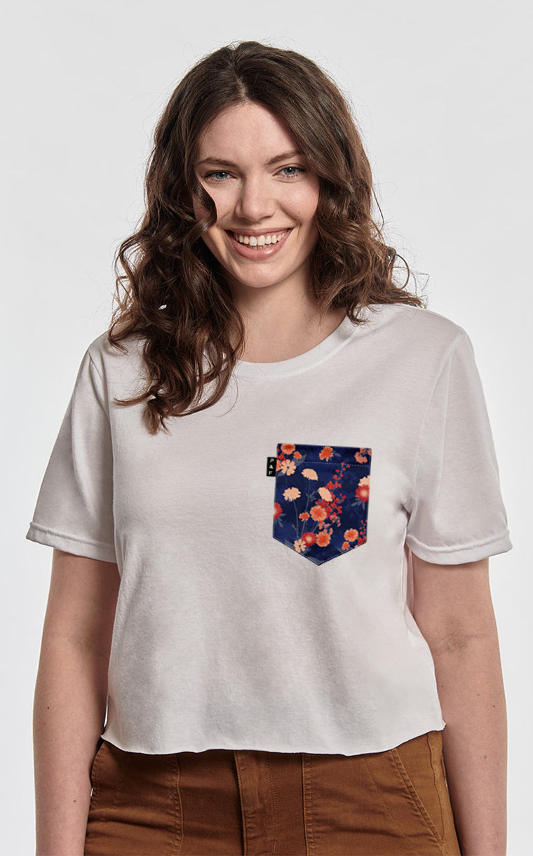 T-shirt « crop top » à poche Botanix