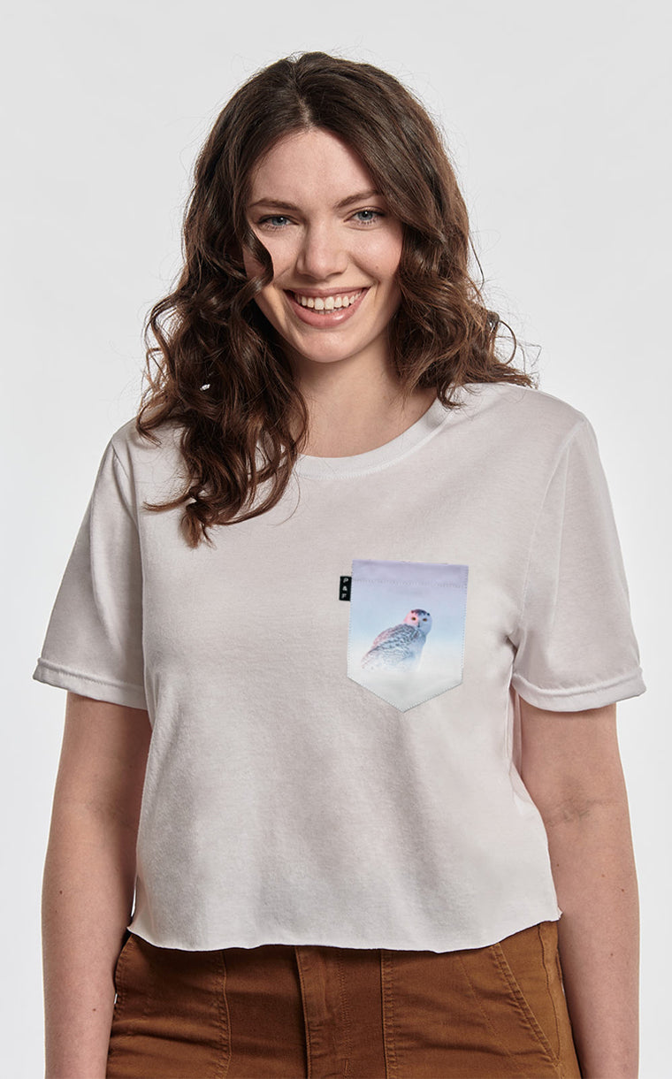 Craque tanuk pocket crop top t-shirt