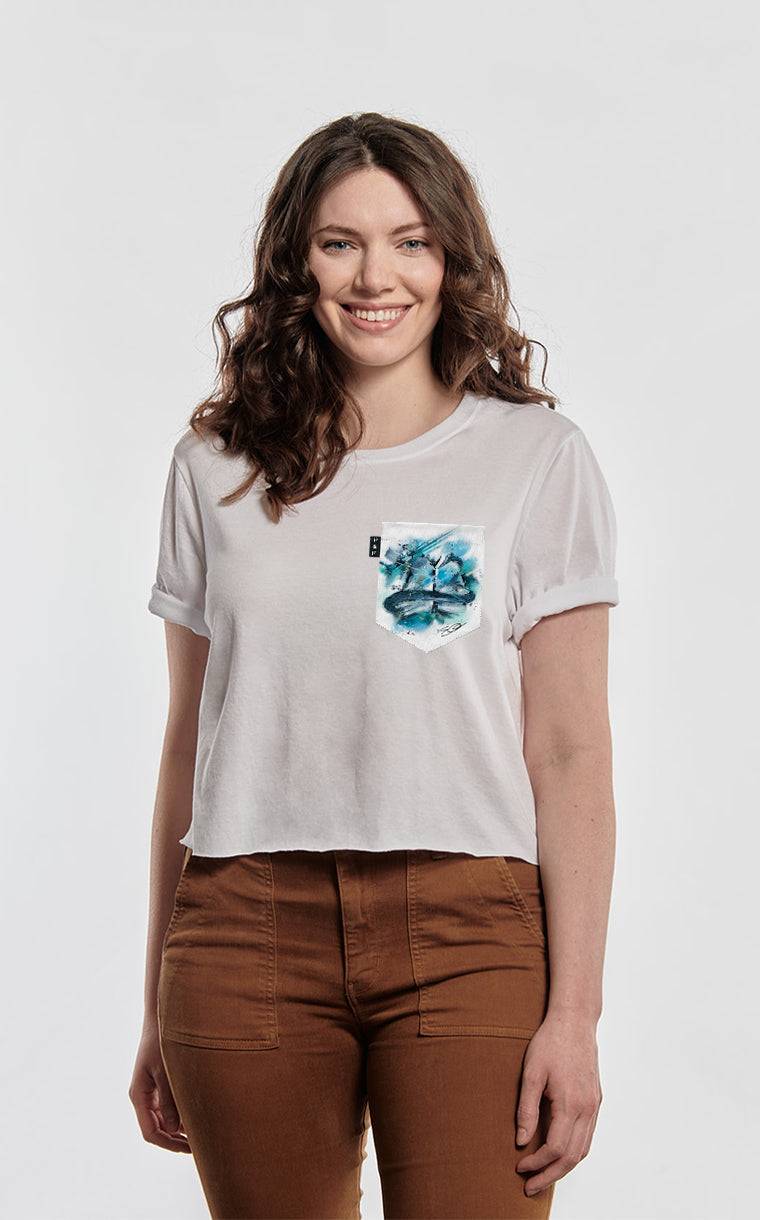 Cystic Fibrosis Canada Pocket Crop Top T-Shirt