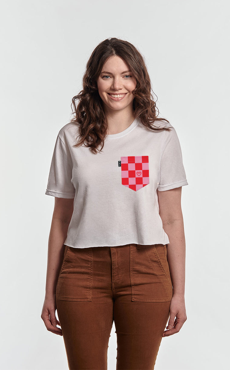 T-shirt « crop top » à poche Fondation En Coeur