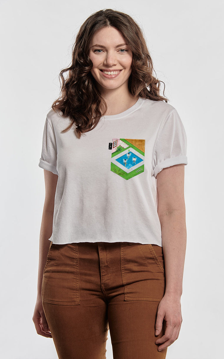 Klapaucius Pocket Crop Top T-Shirt