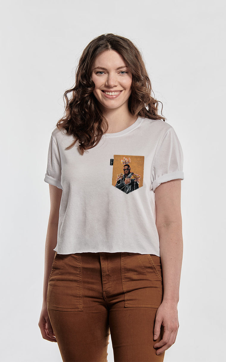 T-shirt « crop top » à poche pour femme avec poche LeGoat ^ 