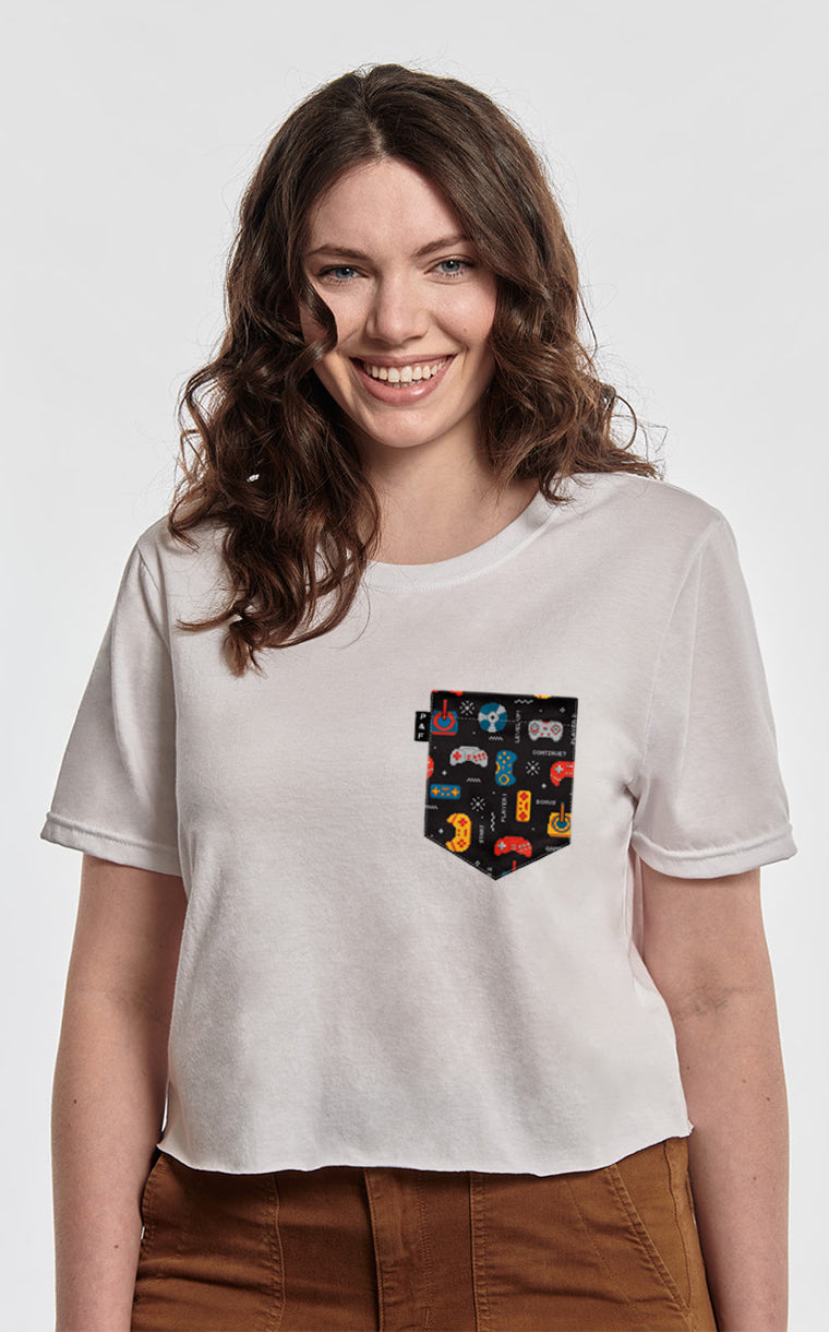 Nostalgia Pocket Crop Top T-Shirt