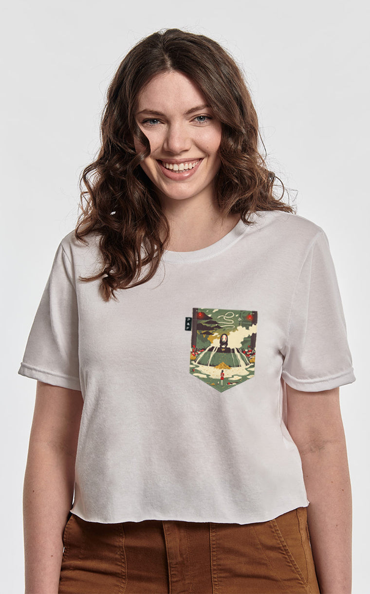 Crop top t-shirt with pocket Sans tête